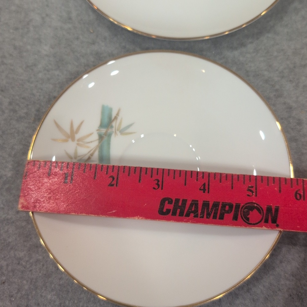 Noritake Oriental 6341 Bamboo Salad Plates and Saucers Set of 8 Japan Fine China - Picture 7 of 7
